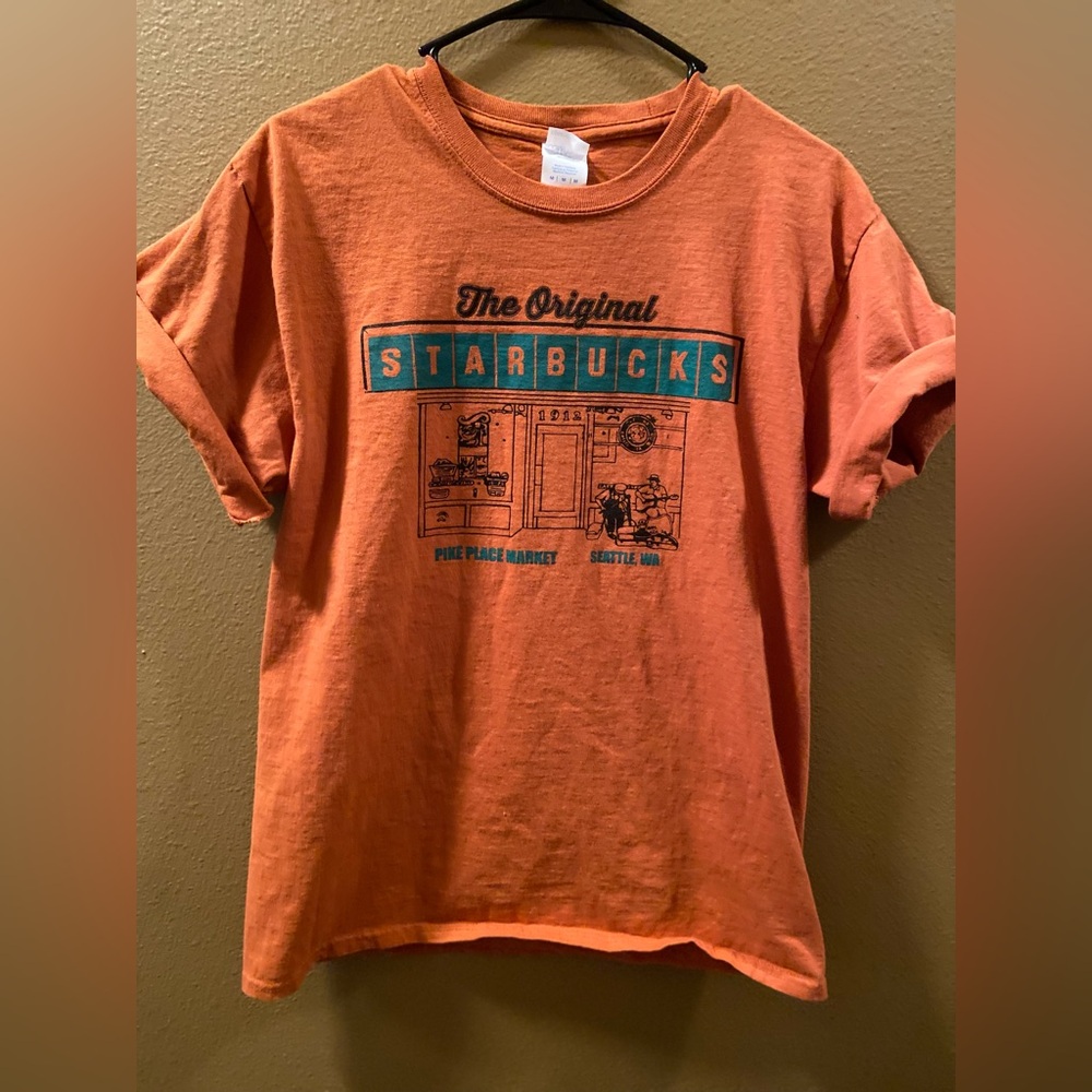 Starbucks Orange Graphic Short Sleeve Tee